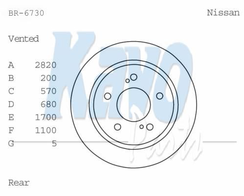 KAVO PARTS Тормозной диск BR-6730